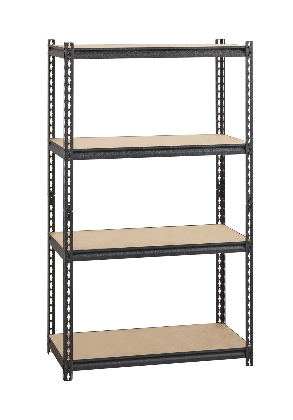 Iron Horse 2300 Riveted Steel Shelving 4-Shelf Unit, 18D x 36W x 60H, Black