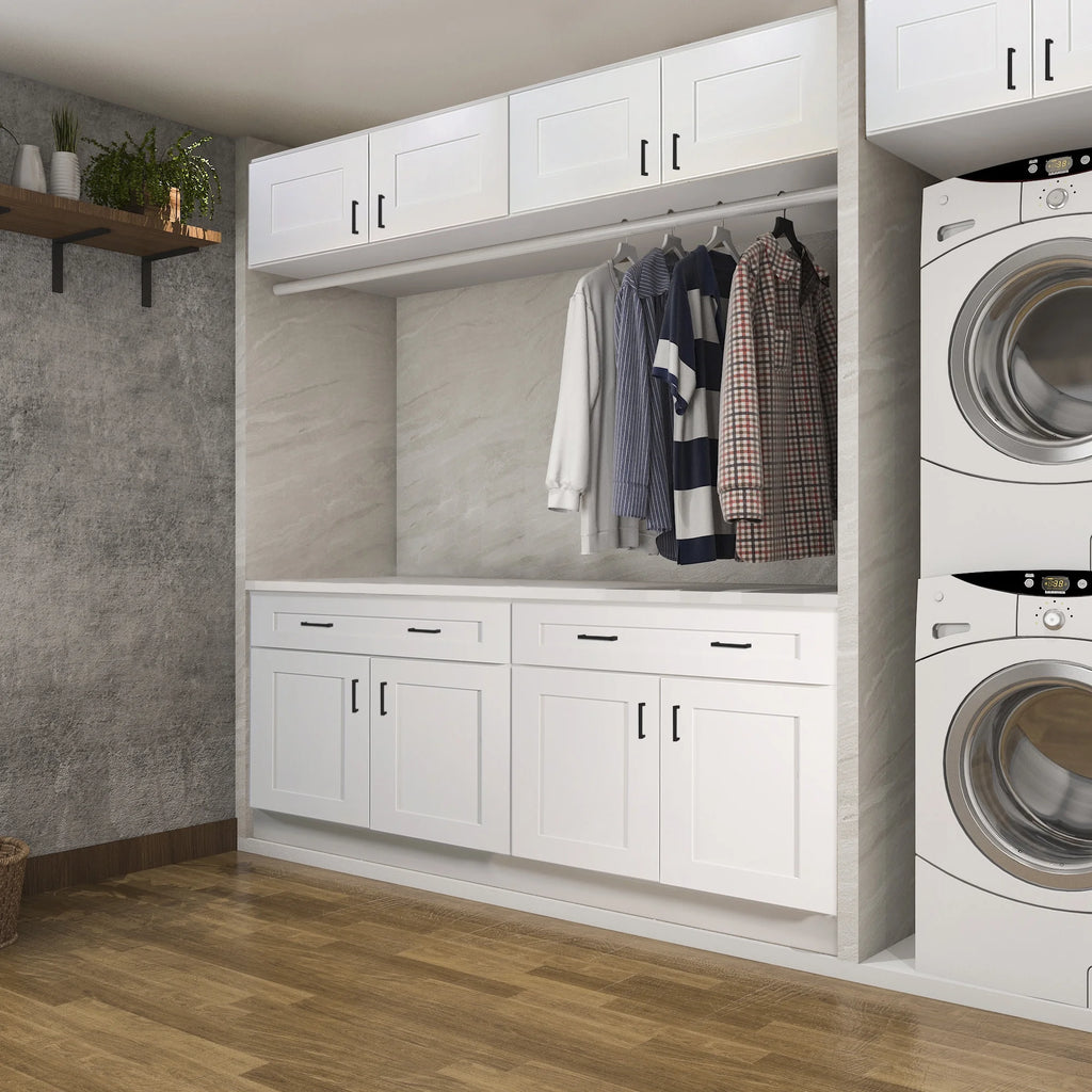 Design House Brookings Assembled Shaker Style Base Kitchen Cabinet (36" x 34.5" x 24"), Sherwin Williams? White
