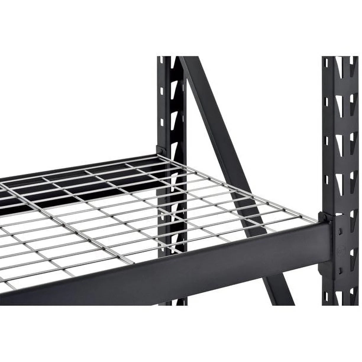 Muscle Rack 77"W x 24"D x 72"H 4-Tier Welded Steel Storage Rack, Black