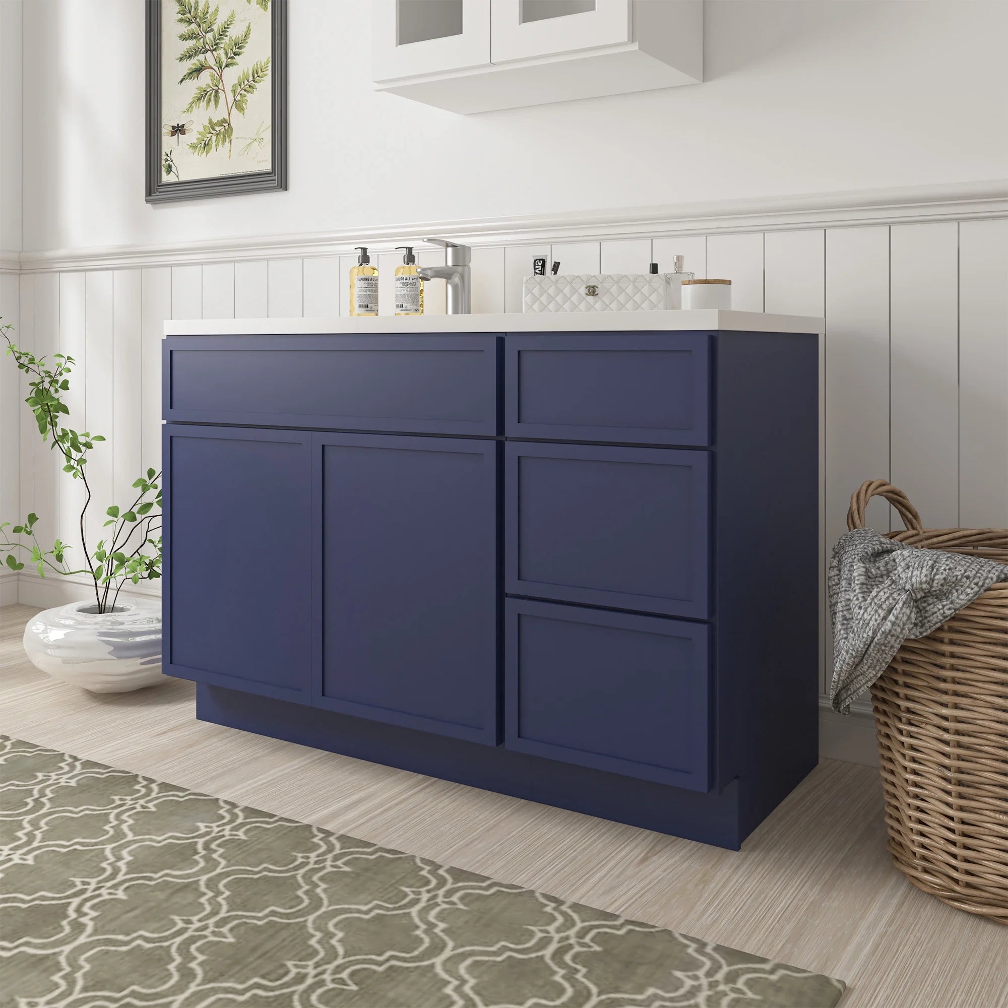 45 in. W x 21 in. D x 32.5 in. H Bath Vanity Cabinet without Top in Gray