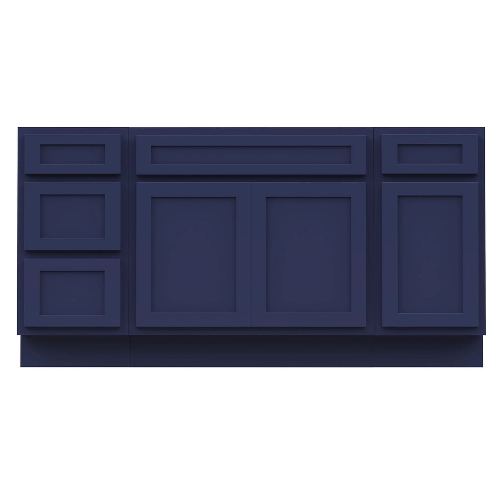 60 in. W x 21 in. D x 32.5 in. H Freestanding Bathroom Vanity Cabinet without Top in Smoky Gray