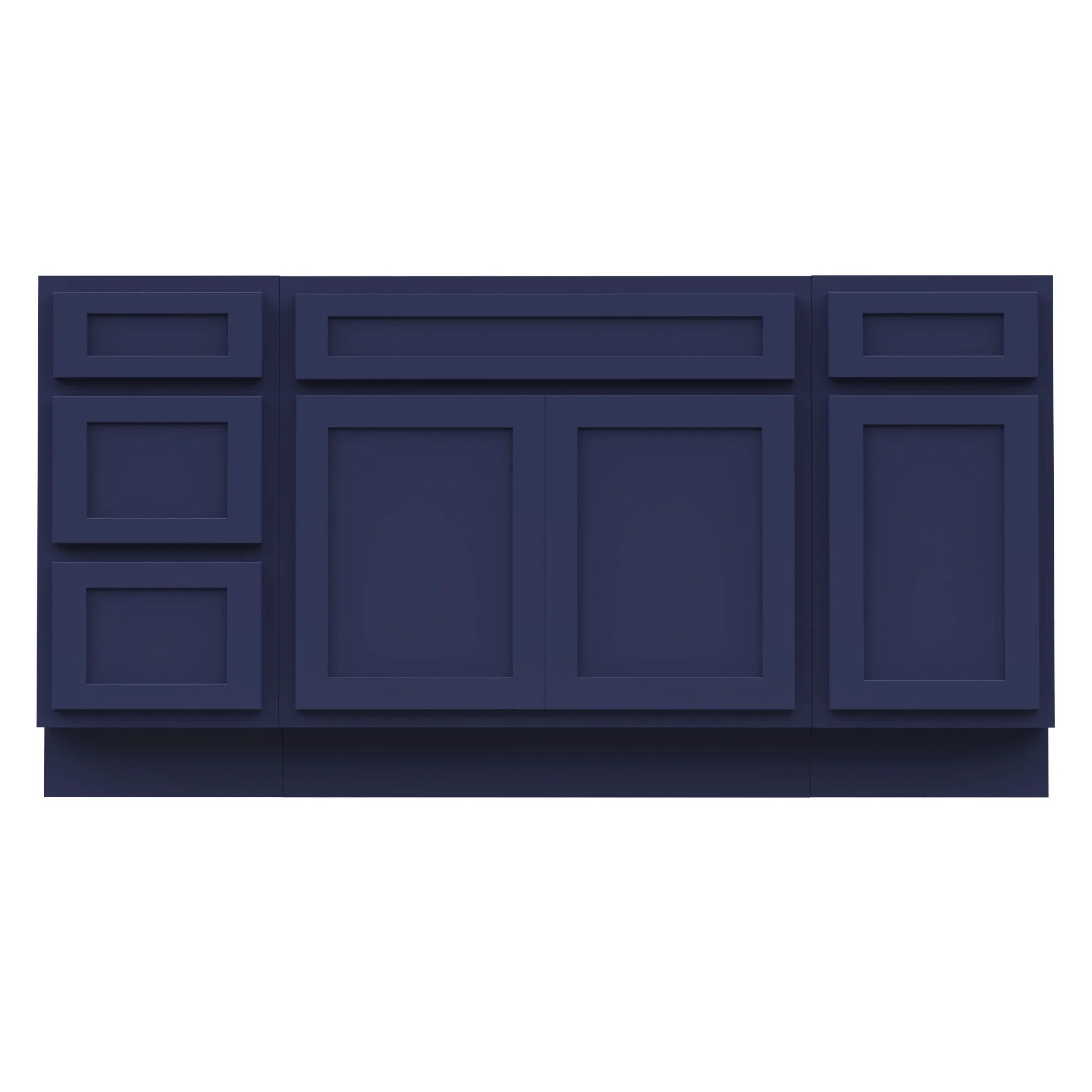 60 in. W x 21 in. D x 32.5 in. H Freestanding Bathroom Vanity Cabinet without Top in Smoky Gray
