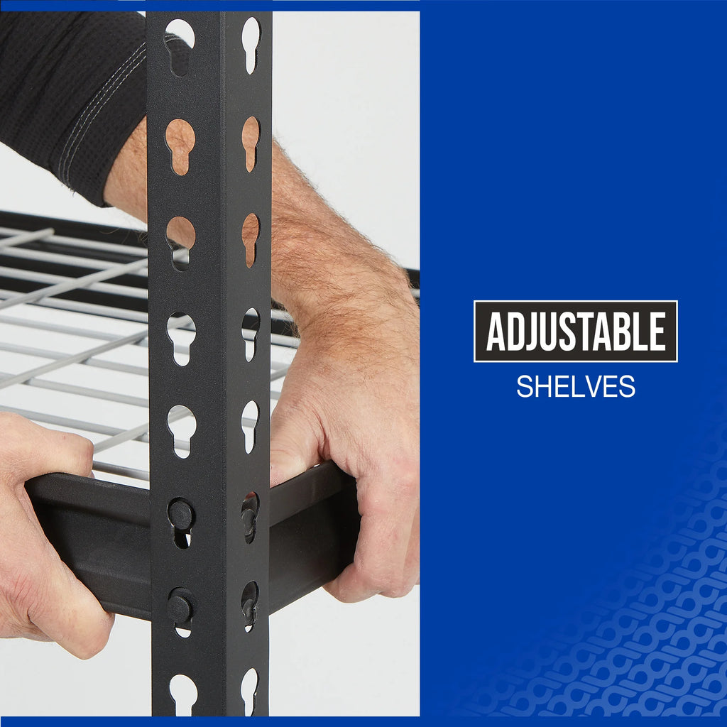 Strongway Heavy-Duty Wire Shelving Unit, 5 Shelves, 4000-Lb. Capacity, 36in.W x 18in.D x 72in.H