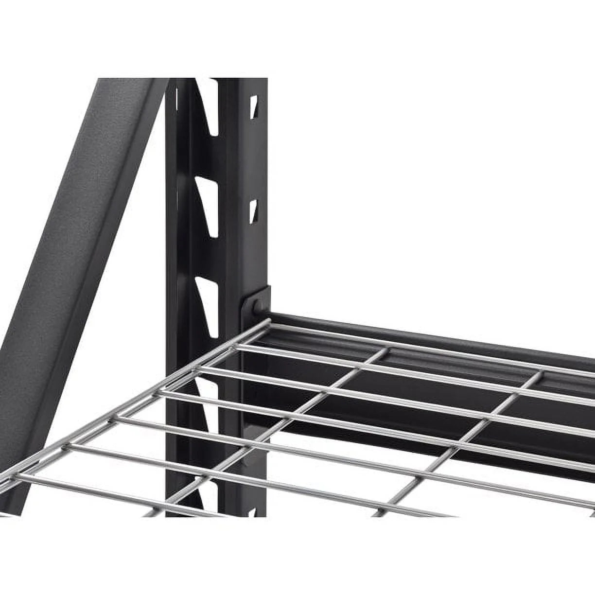 Muscle Rack 77"W x 24"D x 72"H 4-Tier Welded Steel Storage Rack, Black