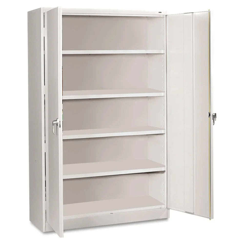 Tennsco J2478SU-LGY 48 in. x 24 in. x 78 in. Assembled Jumbo Combination Steel Storage Cabinet - Light Gray