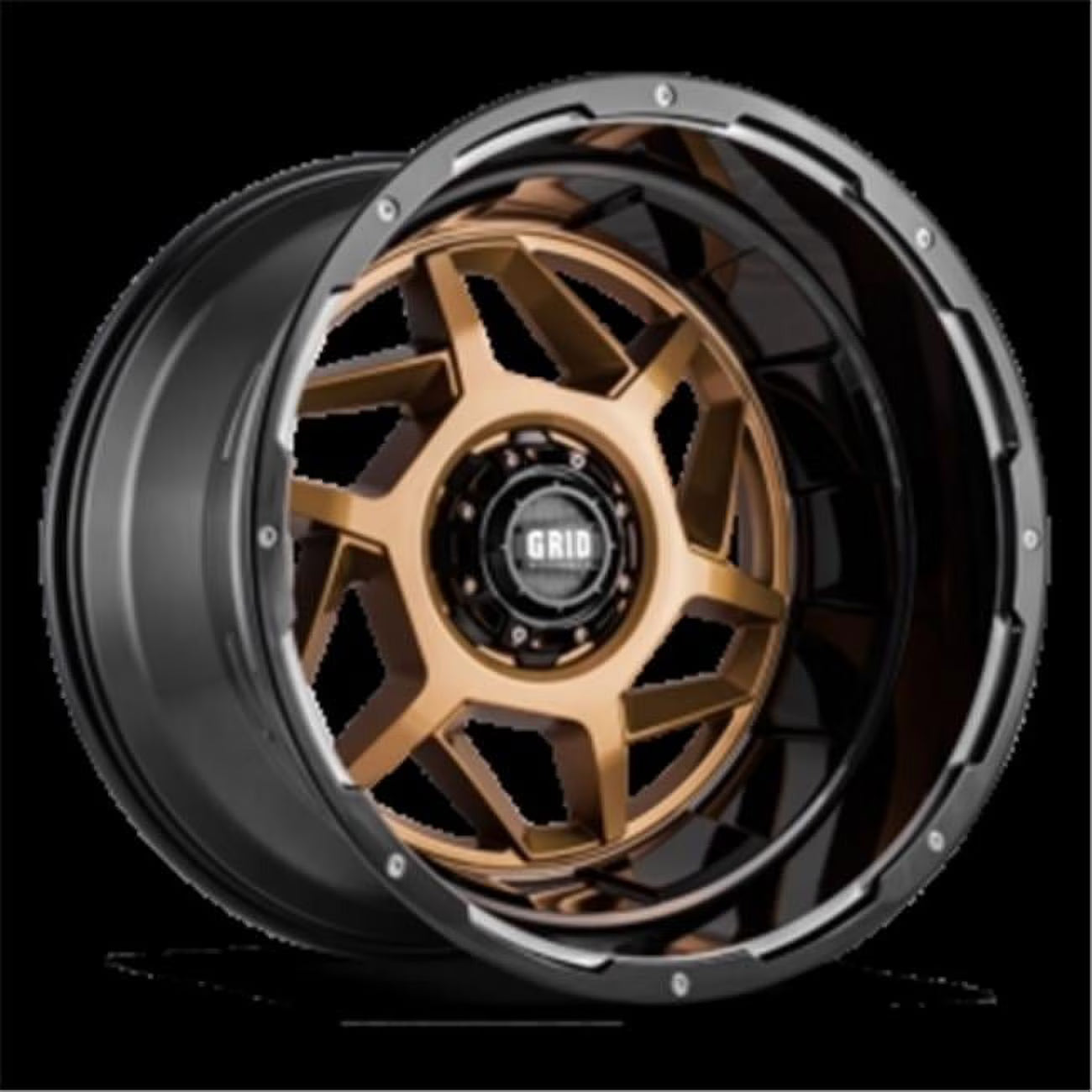 D2952R87 20 x 9 GD14 0 mm Offset 5 x 127 Gloss Bronze with Black Lip Wheel