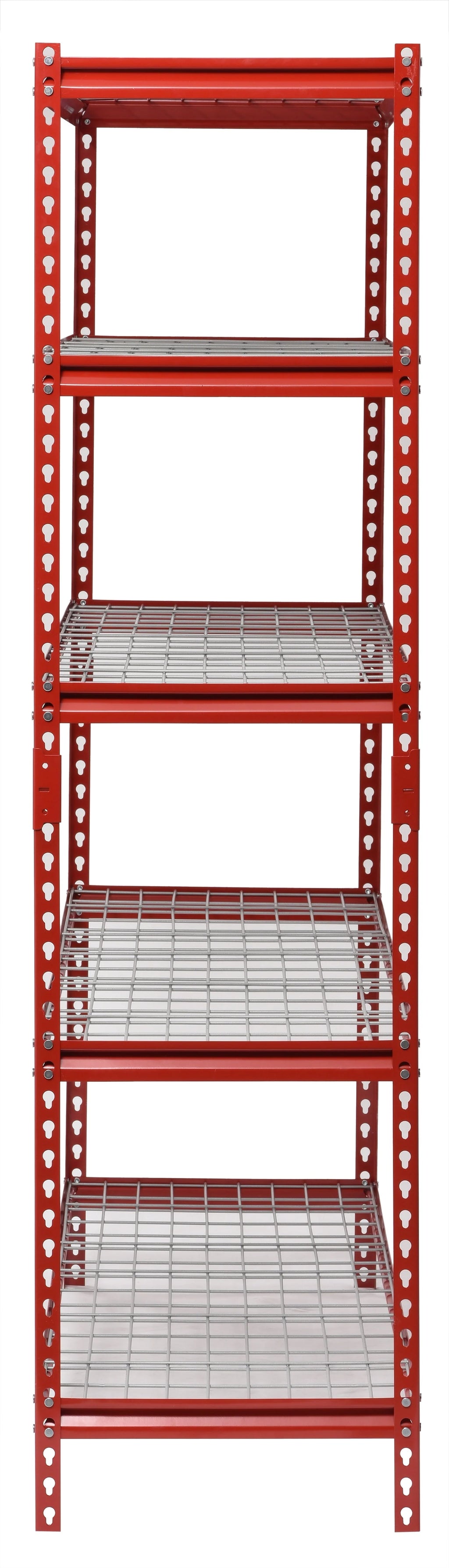 Muscle Rack Red 60"W x 24"D x 72"H 5-Shelf Steel Shelf Unit