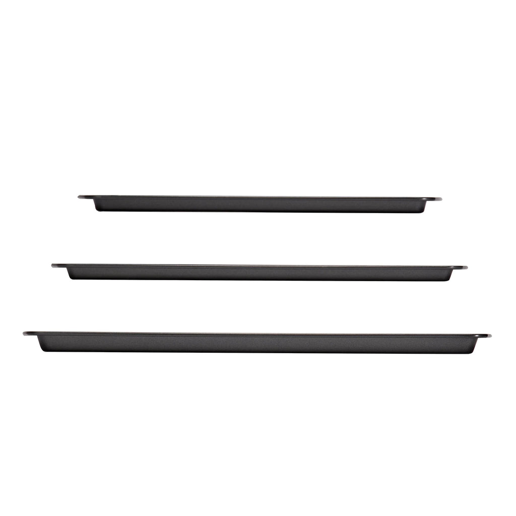 Mainstays 3PC Nonstick Cookie Set, 11.2" x 17.2", 10.2" x 15.2", 9.2" x 13.2", Gray