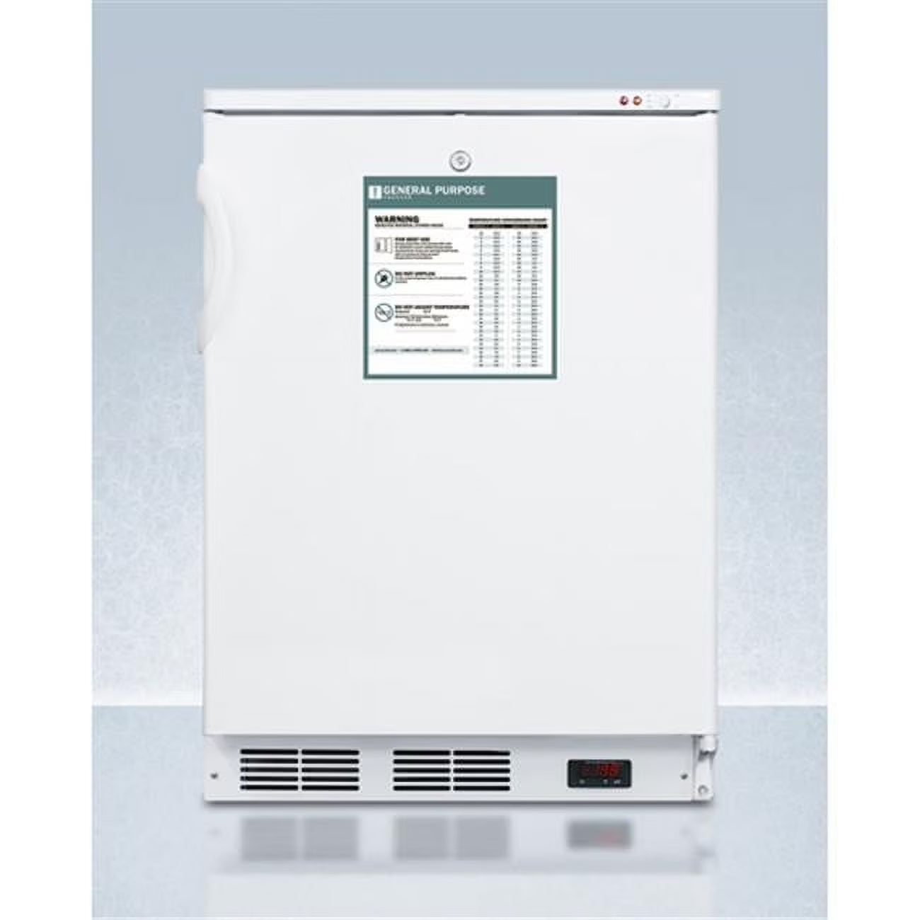 33.5 x 23.63 x 23.5 in. General Purpose Counter Height All-Freezer with Lock, White