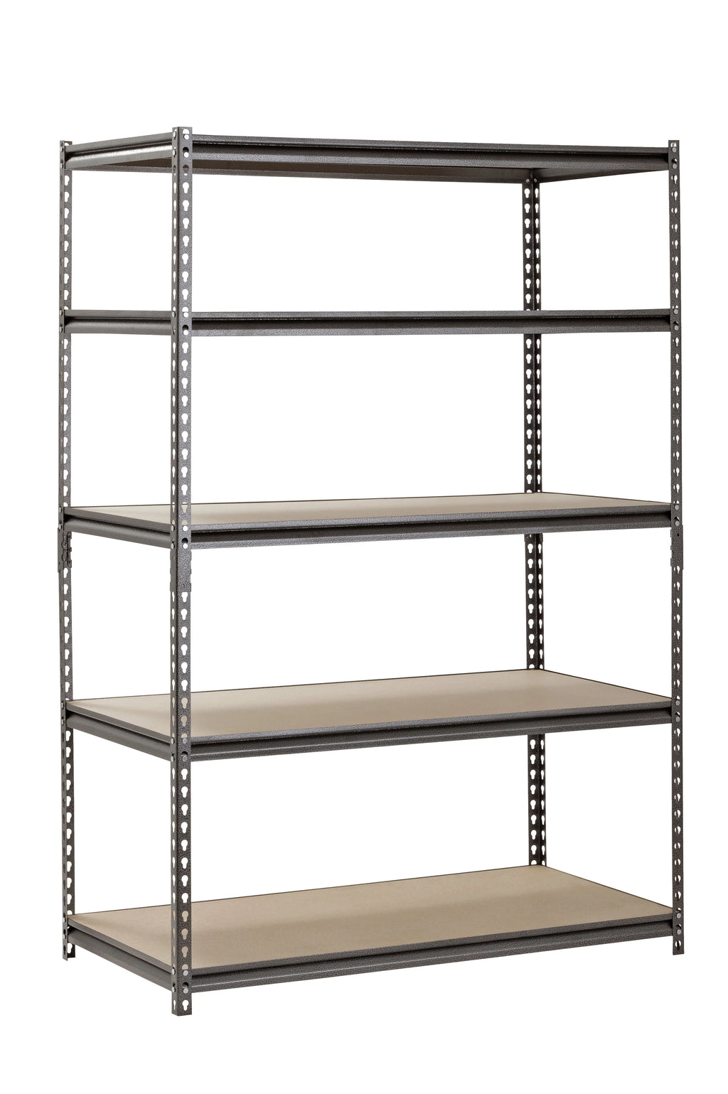 Muscle Rack 48"W x 24"D x 72"H 5-Shelf Steel Freestanding Shelves, Silver