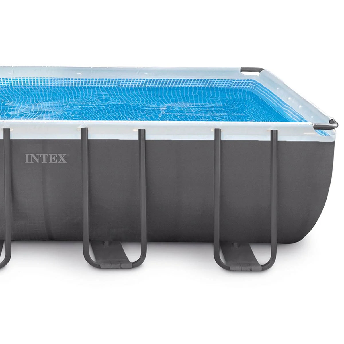 Intex 18' x 9' x 52" Ultra Frame Rectangular Above Ground Swimming Pool with Sand Filter Pump