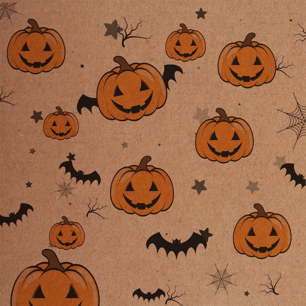 Ucanpack Pumpkin Halloween Mailer Box Festive Kraft Print Gift Boxes, 6 x 6 x 2" - 50 Pcs