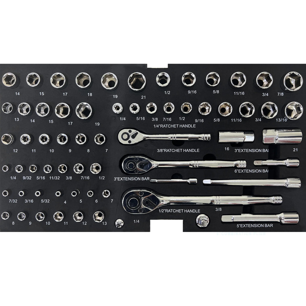 Seizeen Heavy Duty Universal Mechanic Tool Set, Metal Black, 19.7"x 10.6" x 13.86", 339 Count