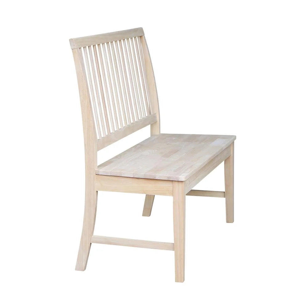 Double X-Back Bench With Arms and Shelf