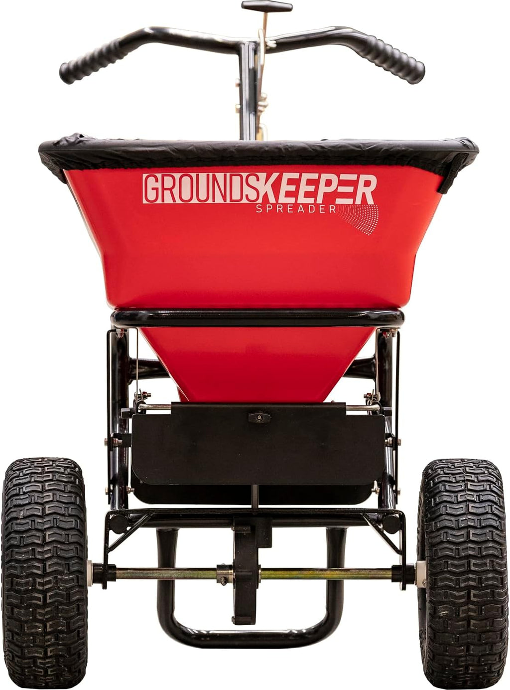 100 lb Walk Behind Push Spreader - Multi Purpose Fertilizer Seed Salt & De-Icer Spreader