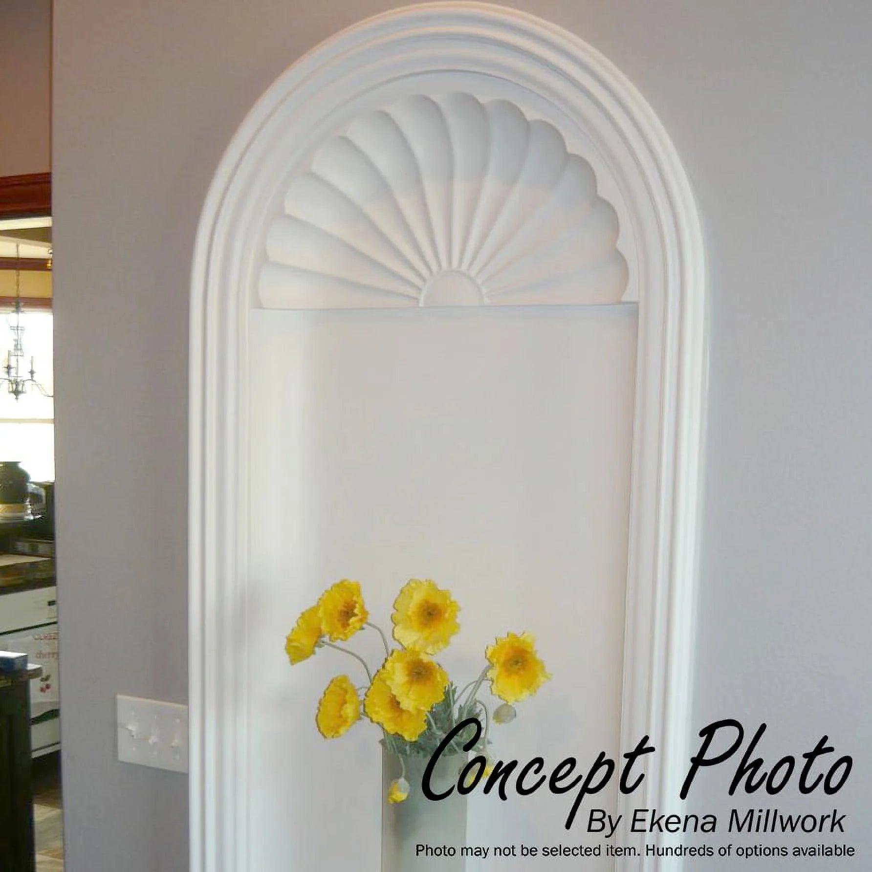 Ekena Millwork 16 5/8"W x 27 1/2"H x 7 3/8"D Traditional Wall Niche (RO: 12 1/2"W x 23 1/2"H x 3 7/8"D)