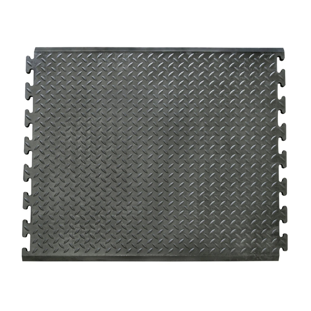 Rubber-Cal "Foot-Rest" Interlocking Anti-Fatigue Floor Mat - 1/2 in x 28 in x 31 in - Finished Tile