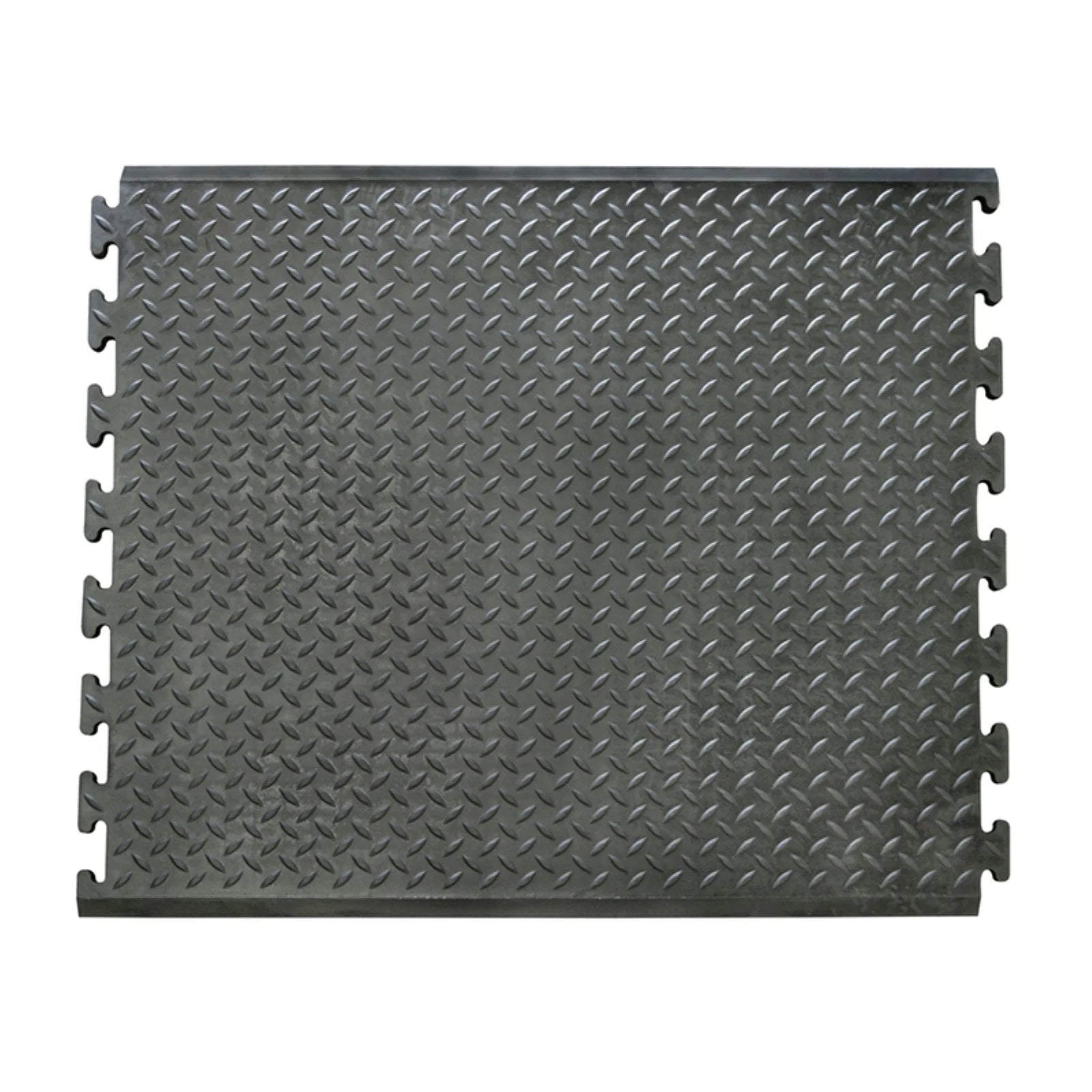 Rubber-Cal "Foot-Rest" Interlocking Anti-Fatigue Floor Mat - 1/2 in x 28 in x 31 in - Finished Tile