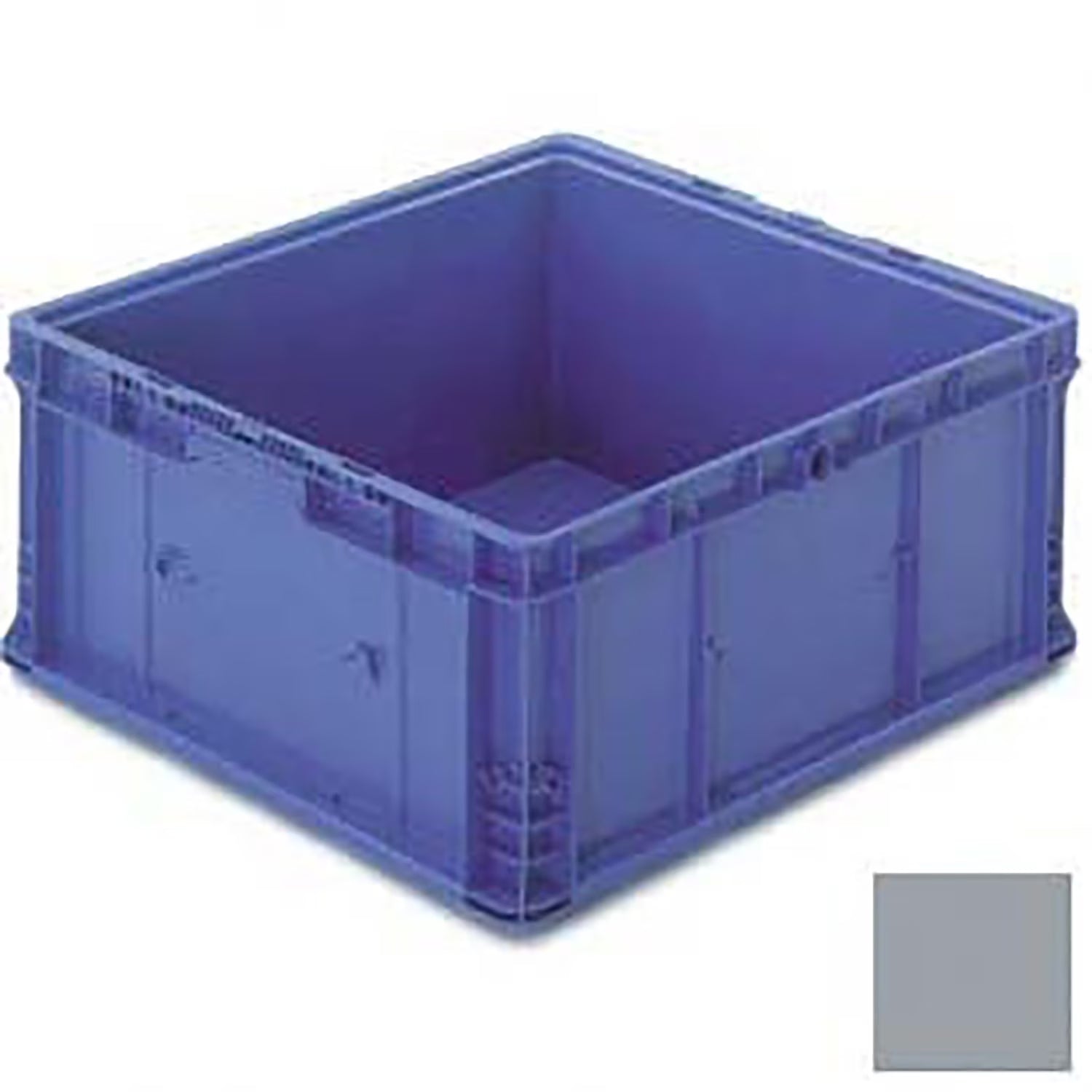 Lewis Bins B649672 Polyethylene Orbis Stakpak Modular Straight Wall Container - 24 x 22.5 x 14.5 in. - Gray