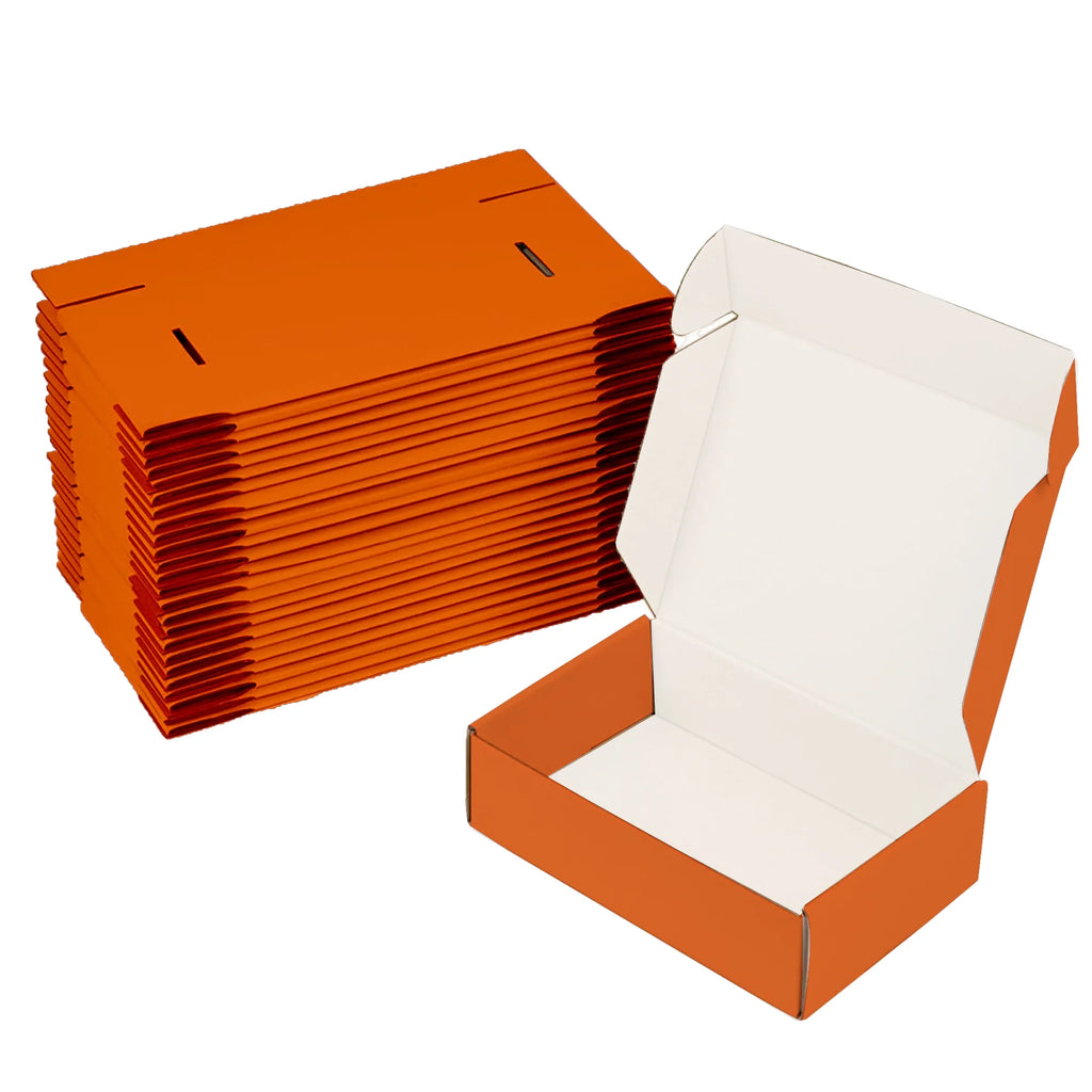 Ucanpack Heavy Duty Boxes For Moving Deluxe Mailer Box Medium Orange, 12 x 12 x 6" - 25 Pcs