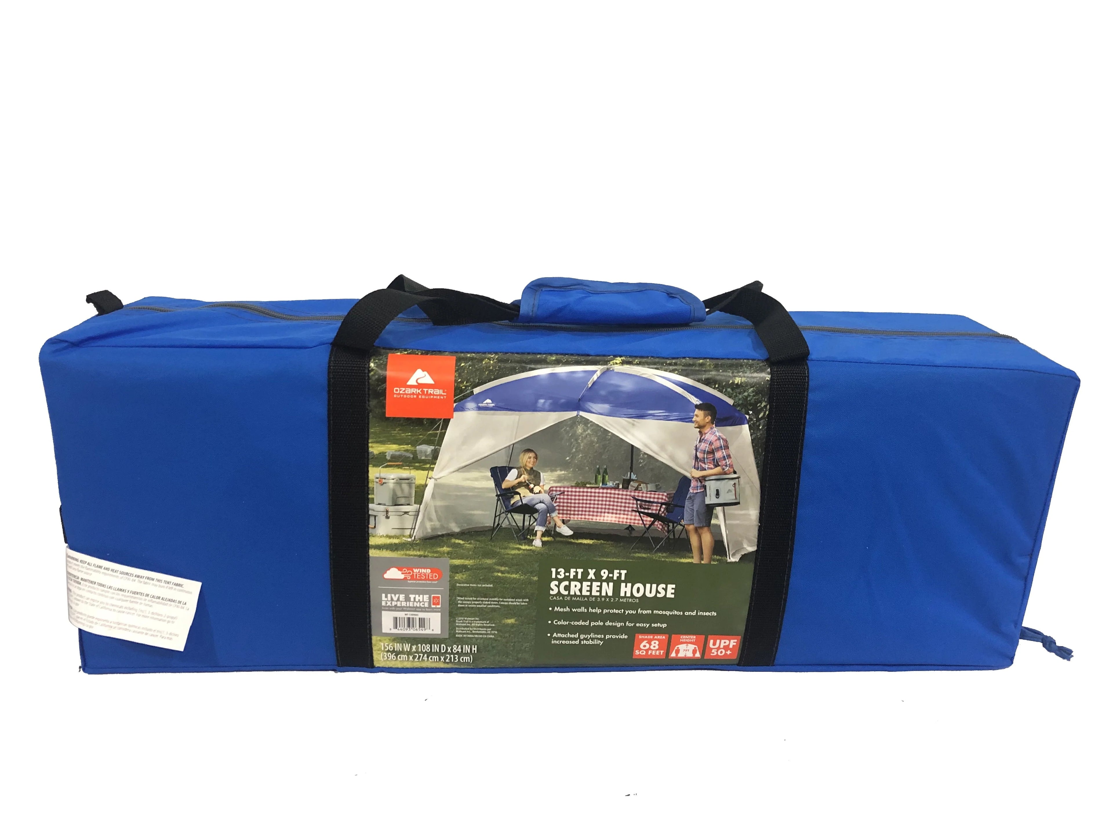 Ozark Trail Screen House Tent, Blue, 13 ft x 9 ft x 84 in