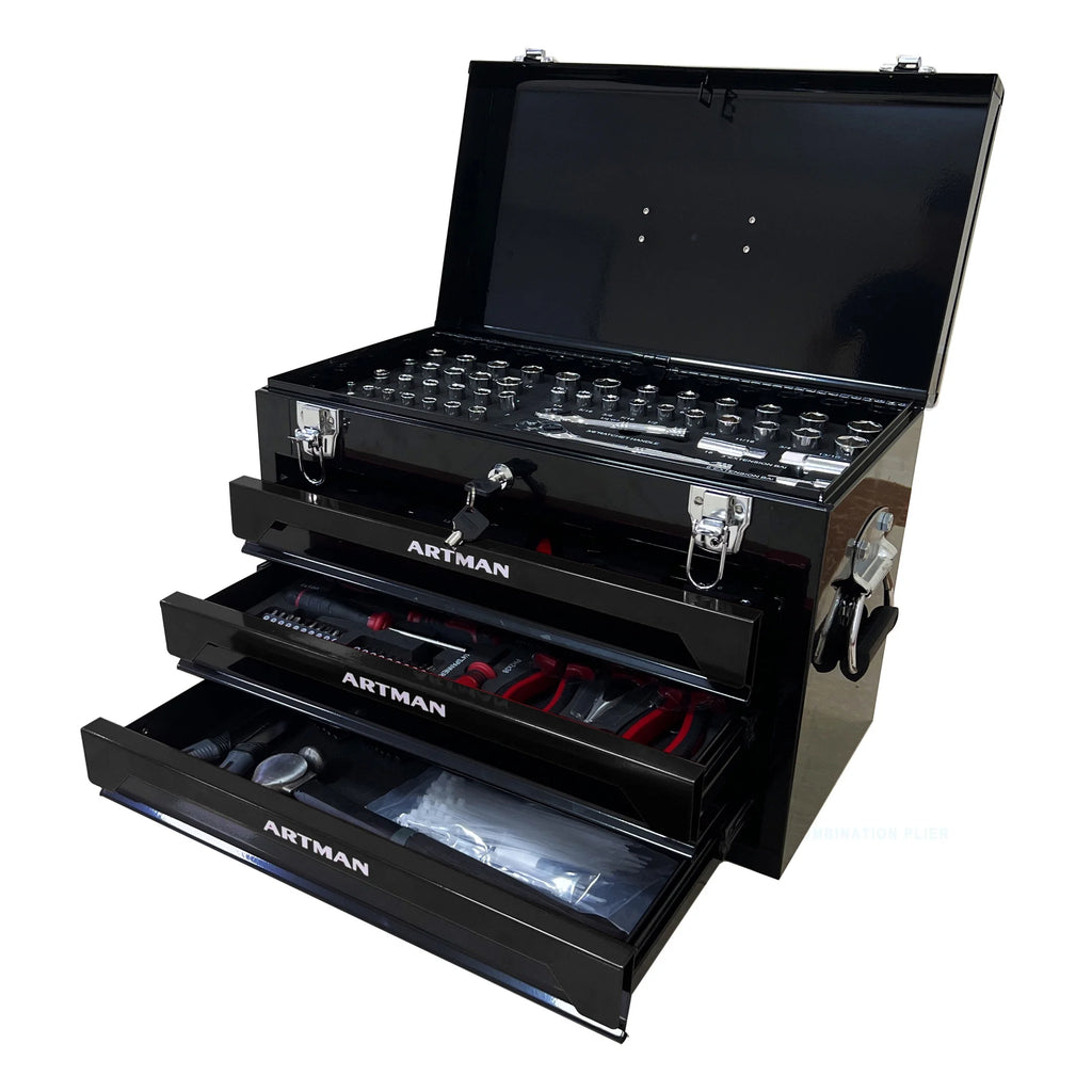 Seizeen Heavy Duty Universal Mechanic Tool Set, Metal Black, 19.7"x 10.6" x 13.86", 339 Count