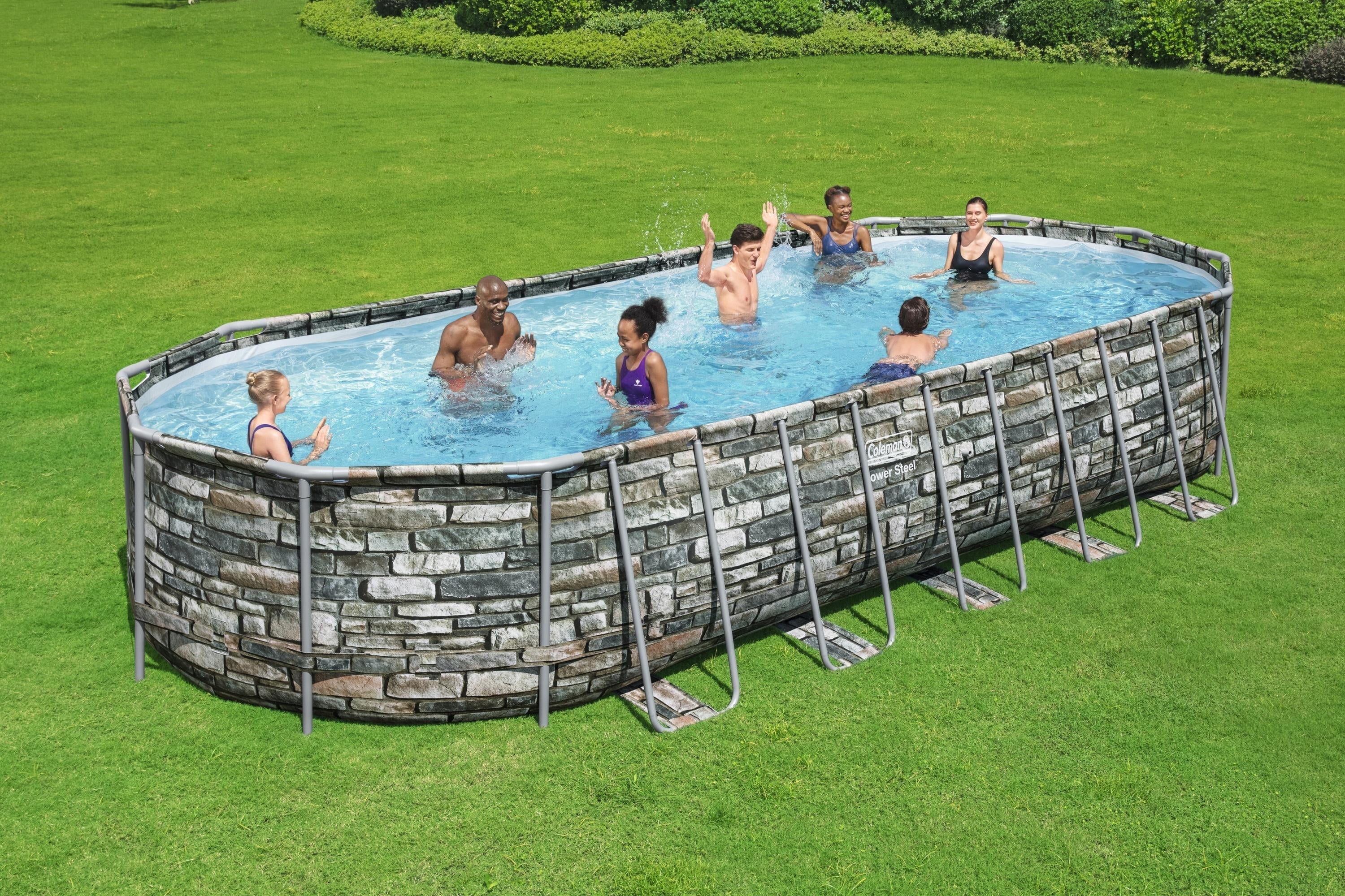 Coleman Power Steel 26 x 12 x 52 Oval Above Ground Pool Set