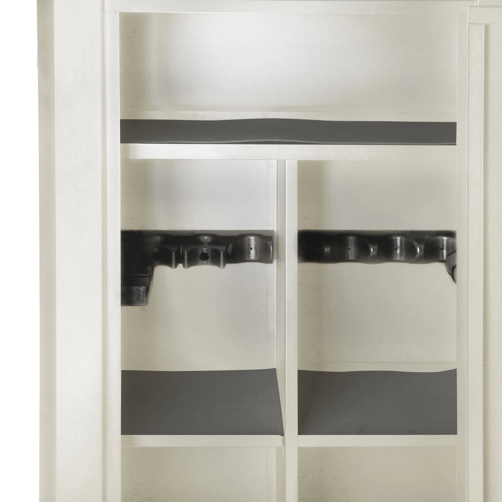 Mossy Oak 18 Gun Security Cabinet, 21 in x 18 in x 55 in, Rifle, Key Lock, White
