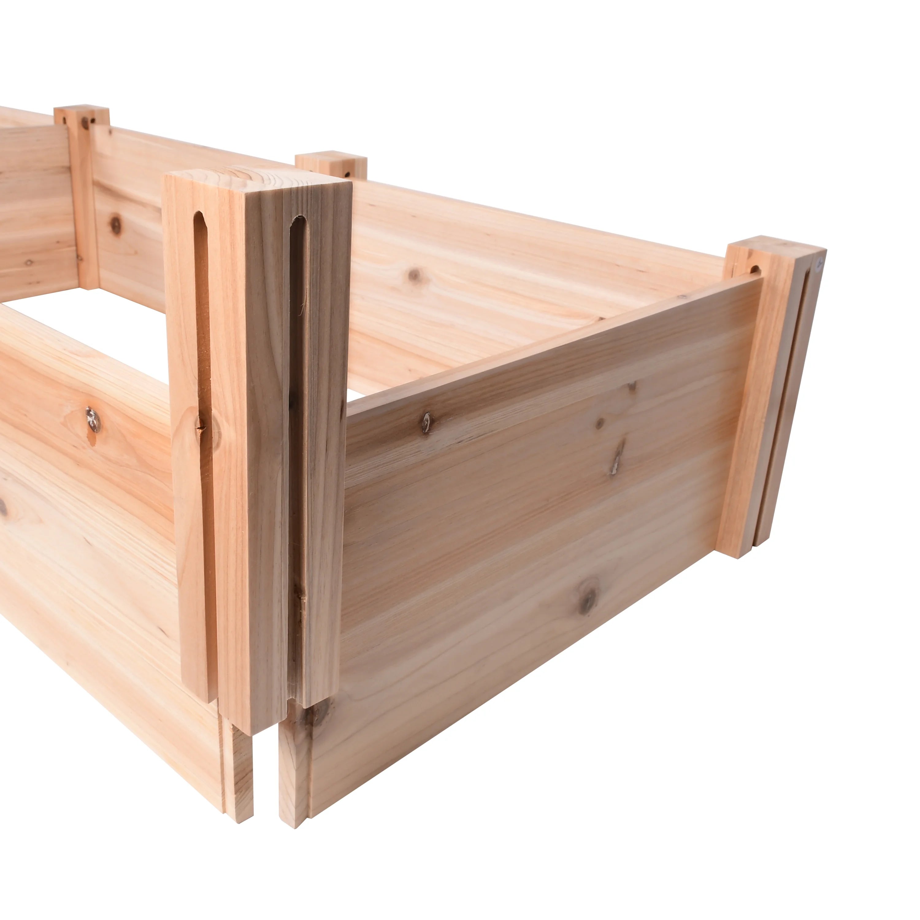 Expert Gardener Outdoor Wood Garden Bed, 7.4 ft L x 2 ft W x 10.6 in H
