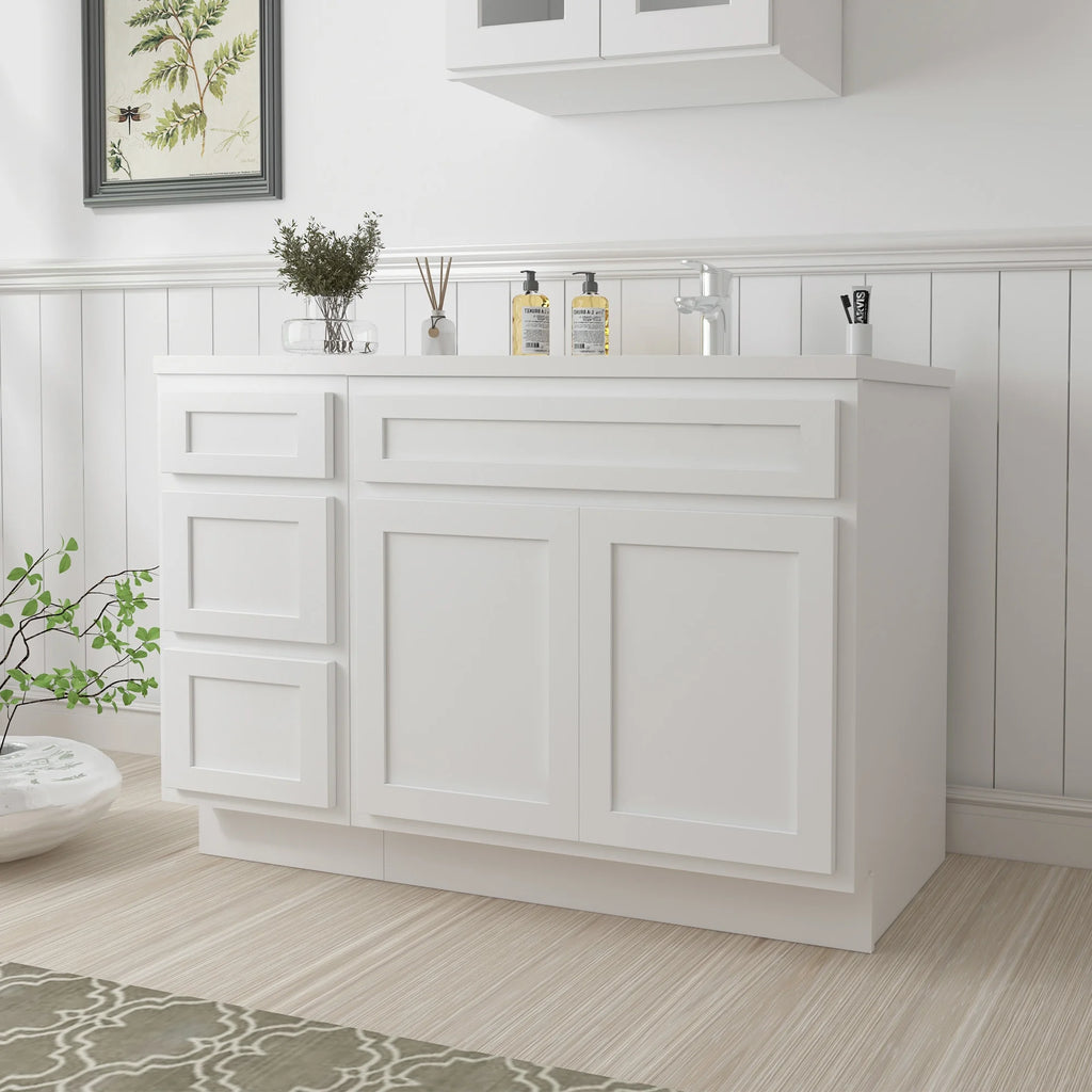 45 in. W x 21 in. D x 32.5 in. H Bath Vanity Cabinet without Top in Gray
