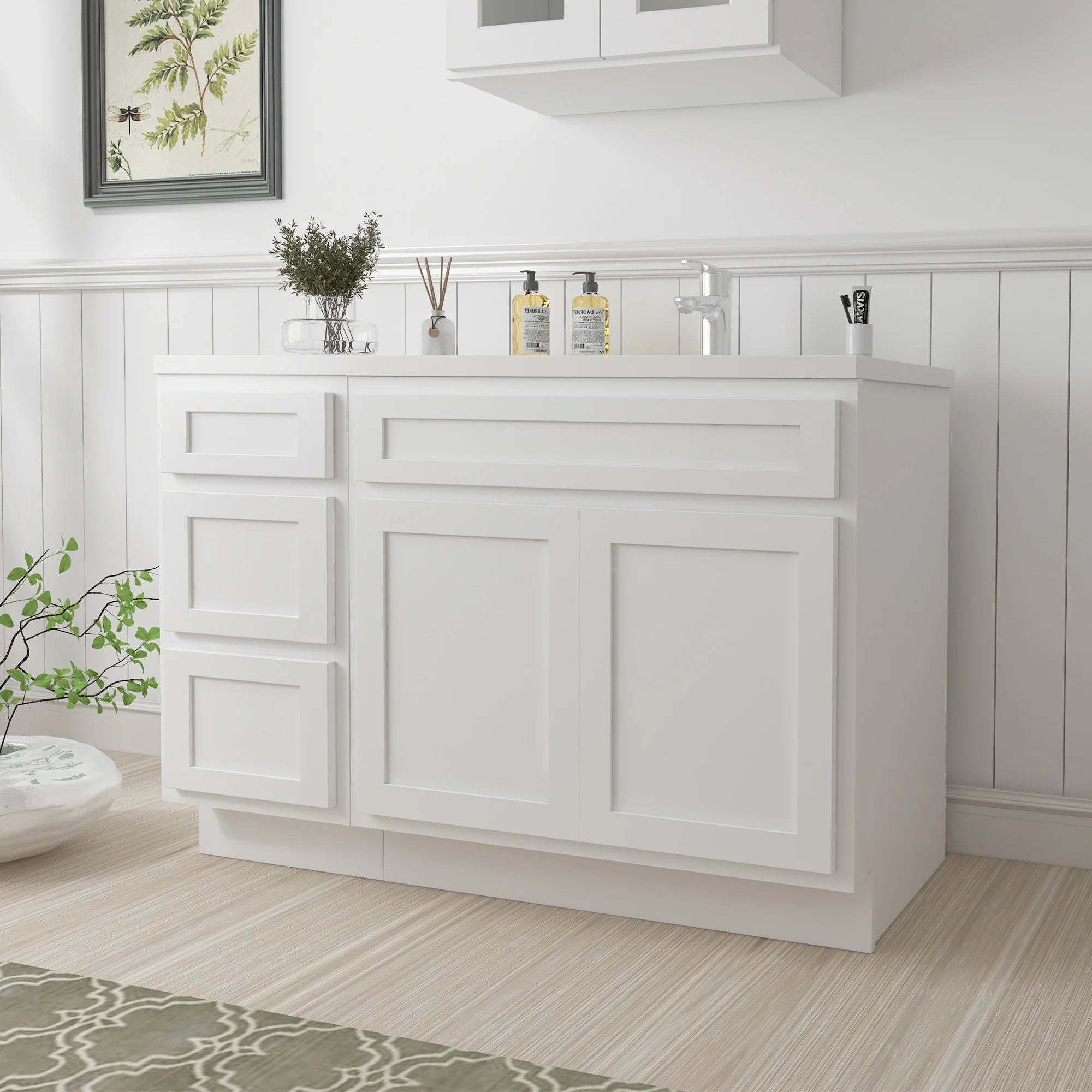 45 in. W x 21 in. D x 32.5 in. H Bath Vanity Cabinet without Top in Gray