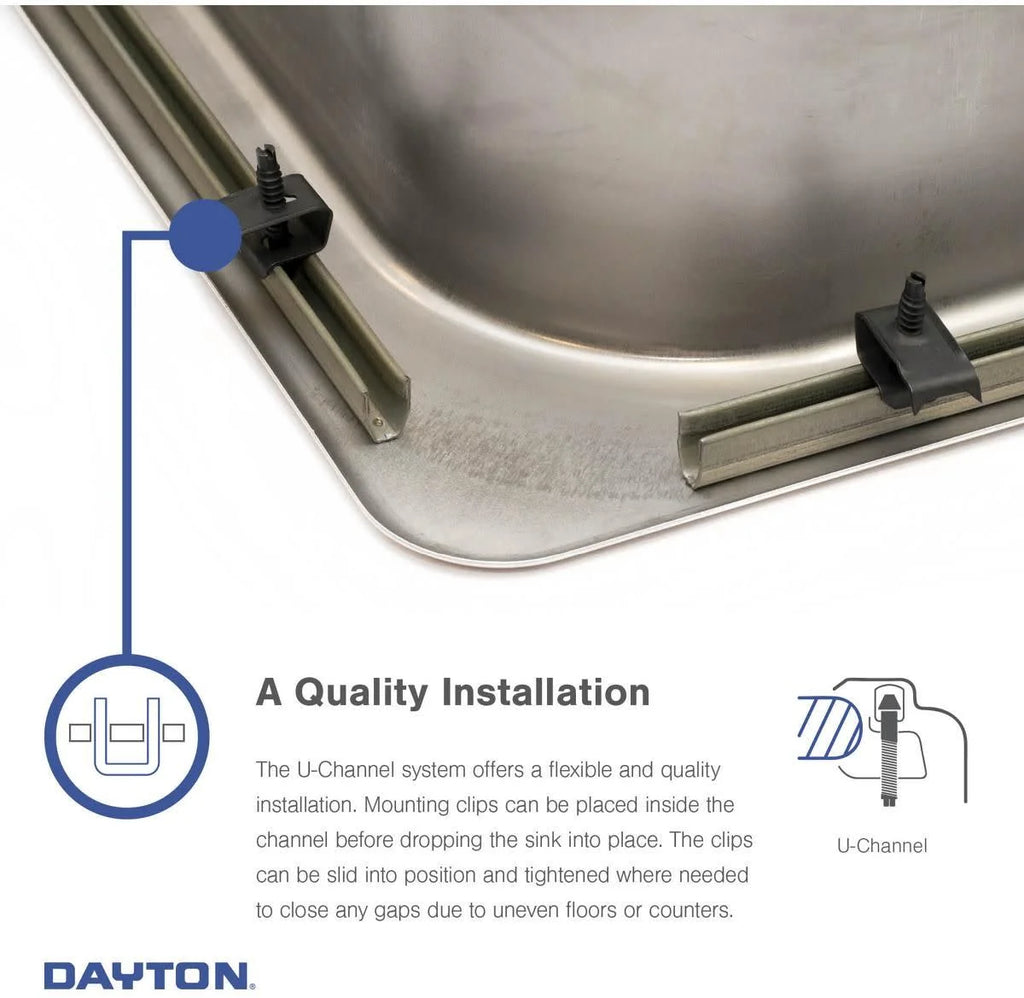 Elkay Dayton Stainless Steel 25" x 22" x 10-1/4", Single Bowl Drop-in Sink
