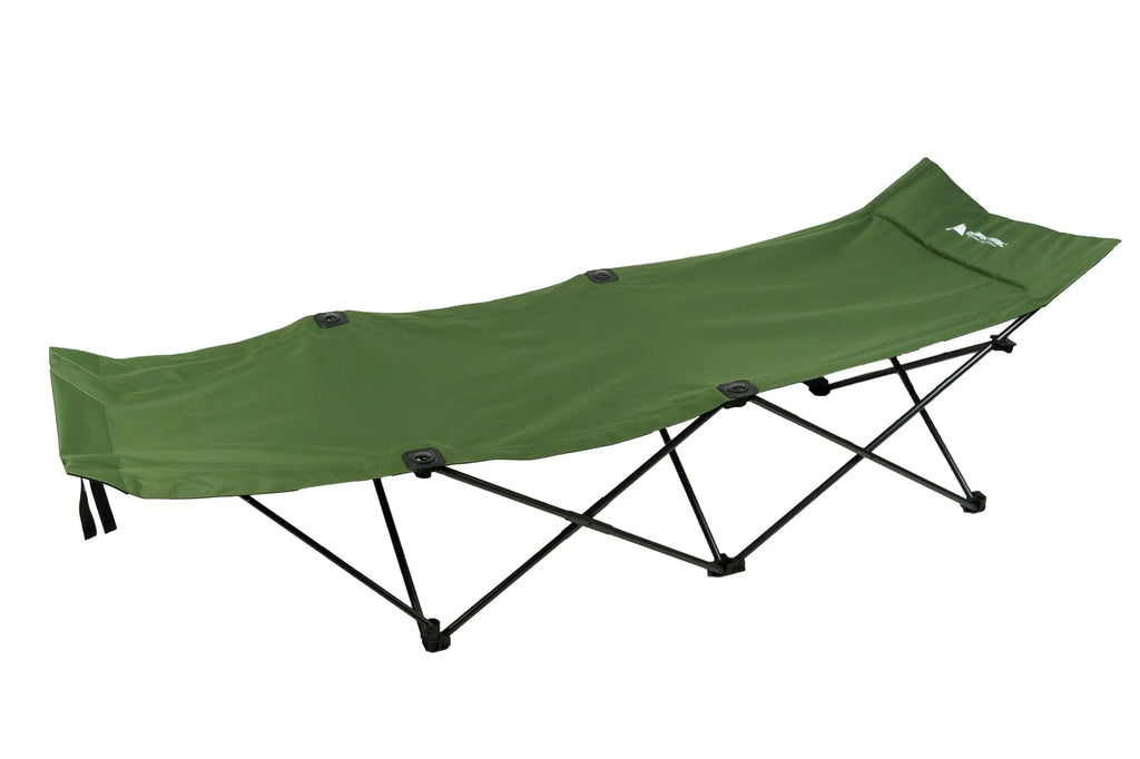 Ozark Trail Adult Camp Cot, Green, 80.2 inches x 30.2 inches x 23.5 inches