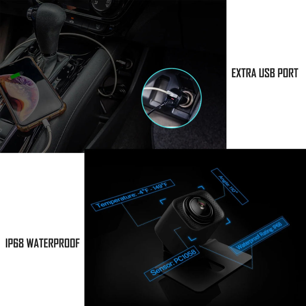Auto-Vox Wireless Backup Digital Wireless Reverse Camera for Trailer, Black, 4.50 x 0.50 x 3.40 in
