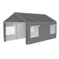 Seizeen 122.40 x 233.40 x 109.00 inches Gray Carport