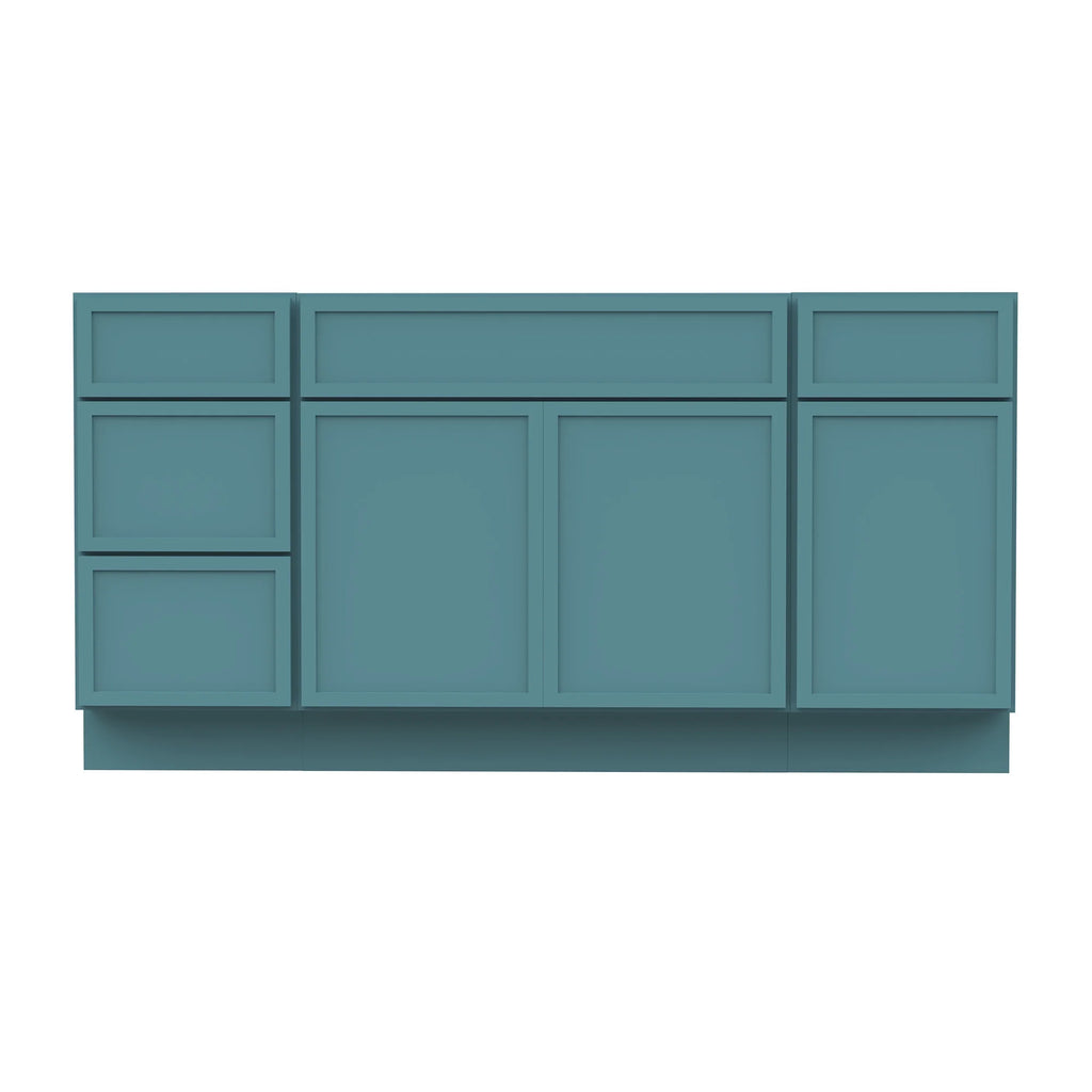 60 in. W x 21 in. D x 32.5 in. H Freestanding Bathroom Vanity Cabinet without Top in Smoky Gray