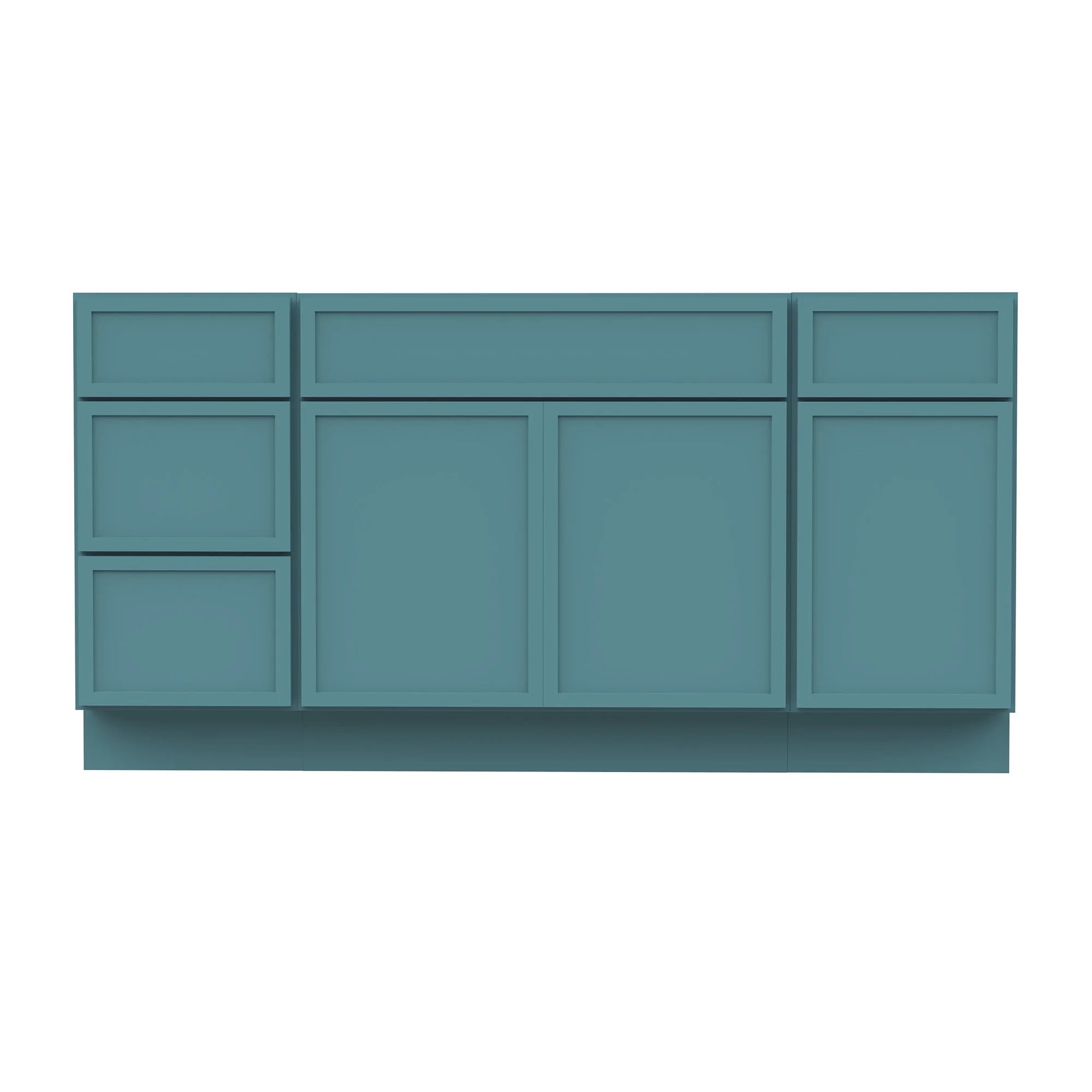 60 in. W x 21 in. D x 32.5 in. H Freestanding Bathroom Vanity Cabinet without Top in Smoky Gray