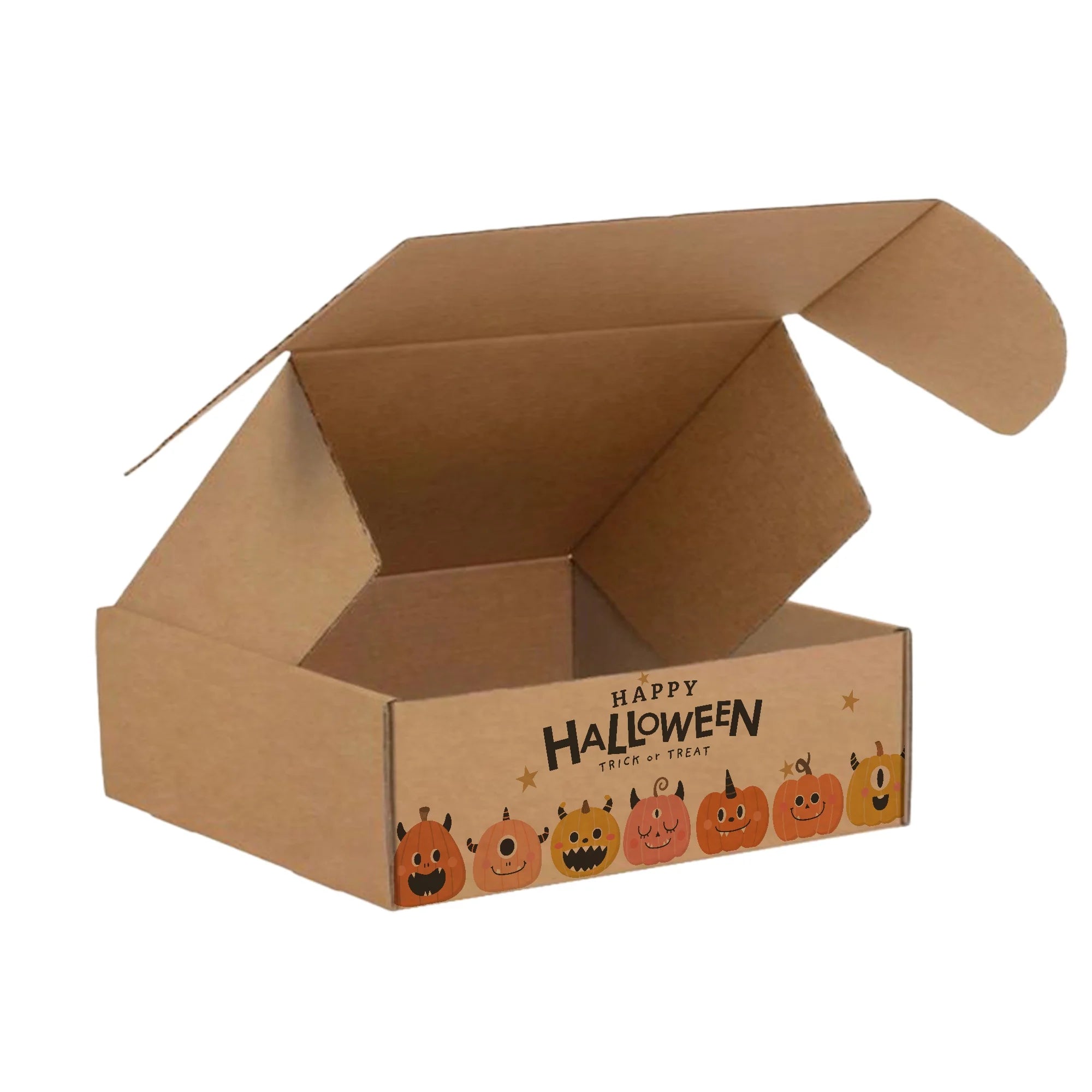 Ucanpack Pumpkin Halloween Mailer Box Festive Kraft Print Gift Boxes, 6 x 6 x 2" - 50 Pcs