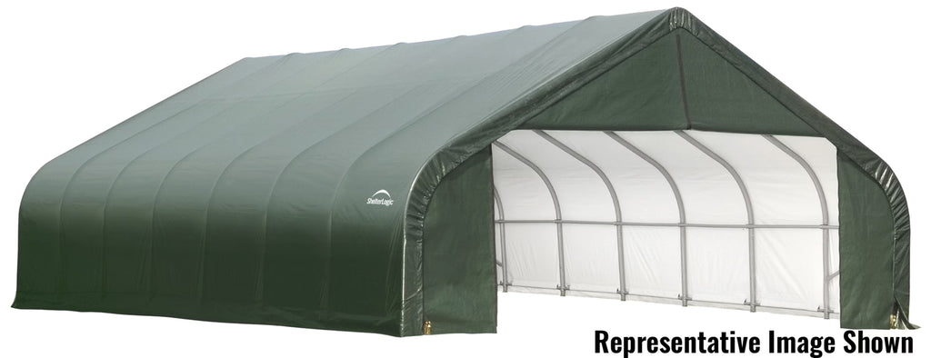 ShelterLogic 28' x 20' x 20' Peak Style Shelter, Green