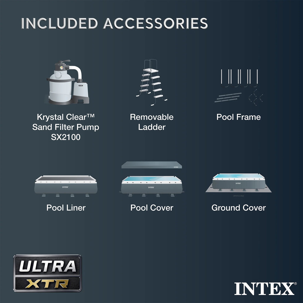 INTEX Ultra XTR 24' x 12' x 52" Above Ground Swimming Pool Set w/ Pump