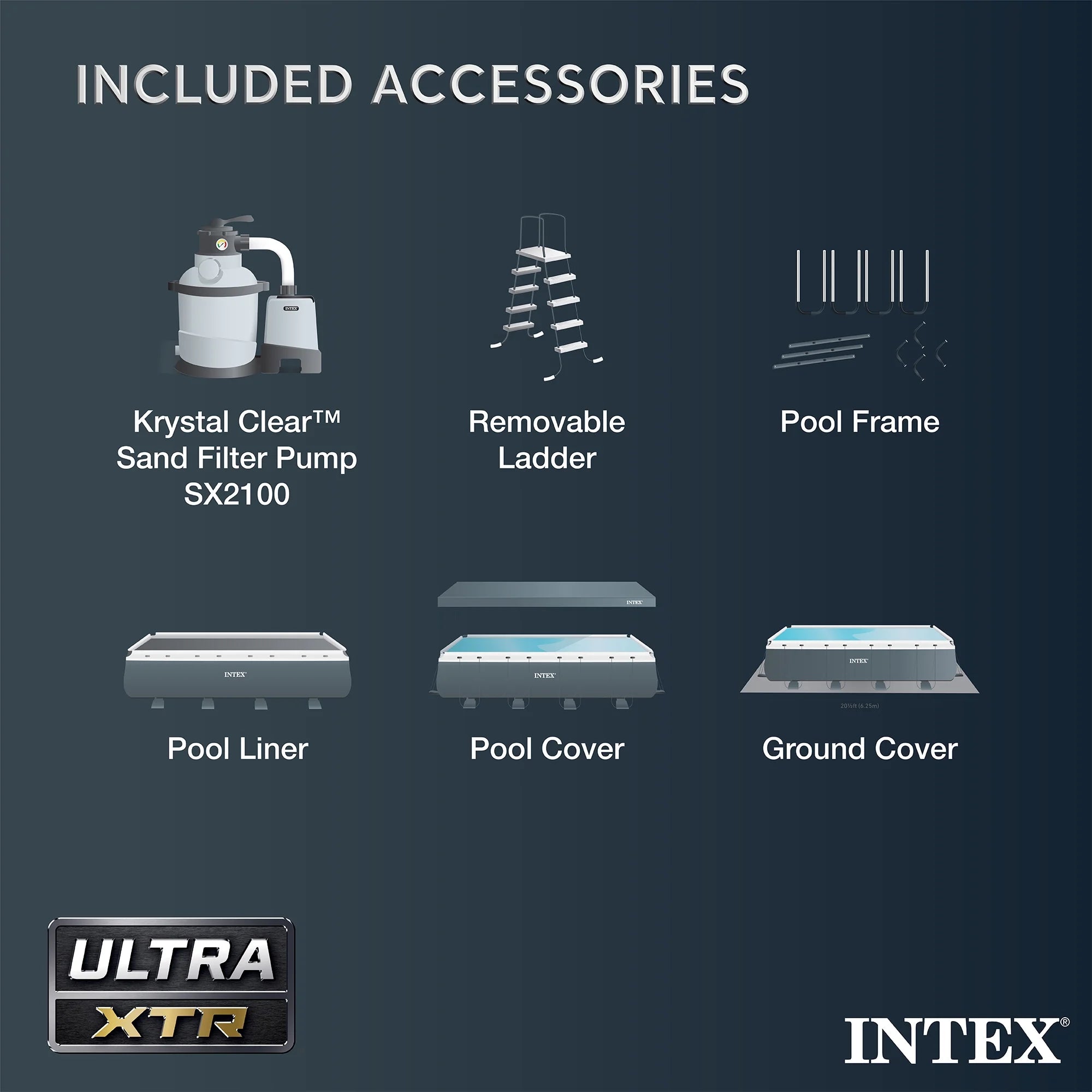 INTEX Ultra XTR 24' x 12' x 52" Above Ground Swimming Pool Set w/ Pump