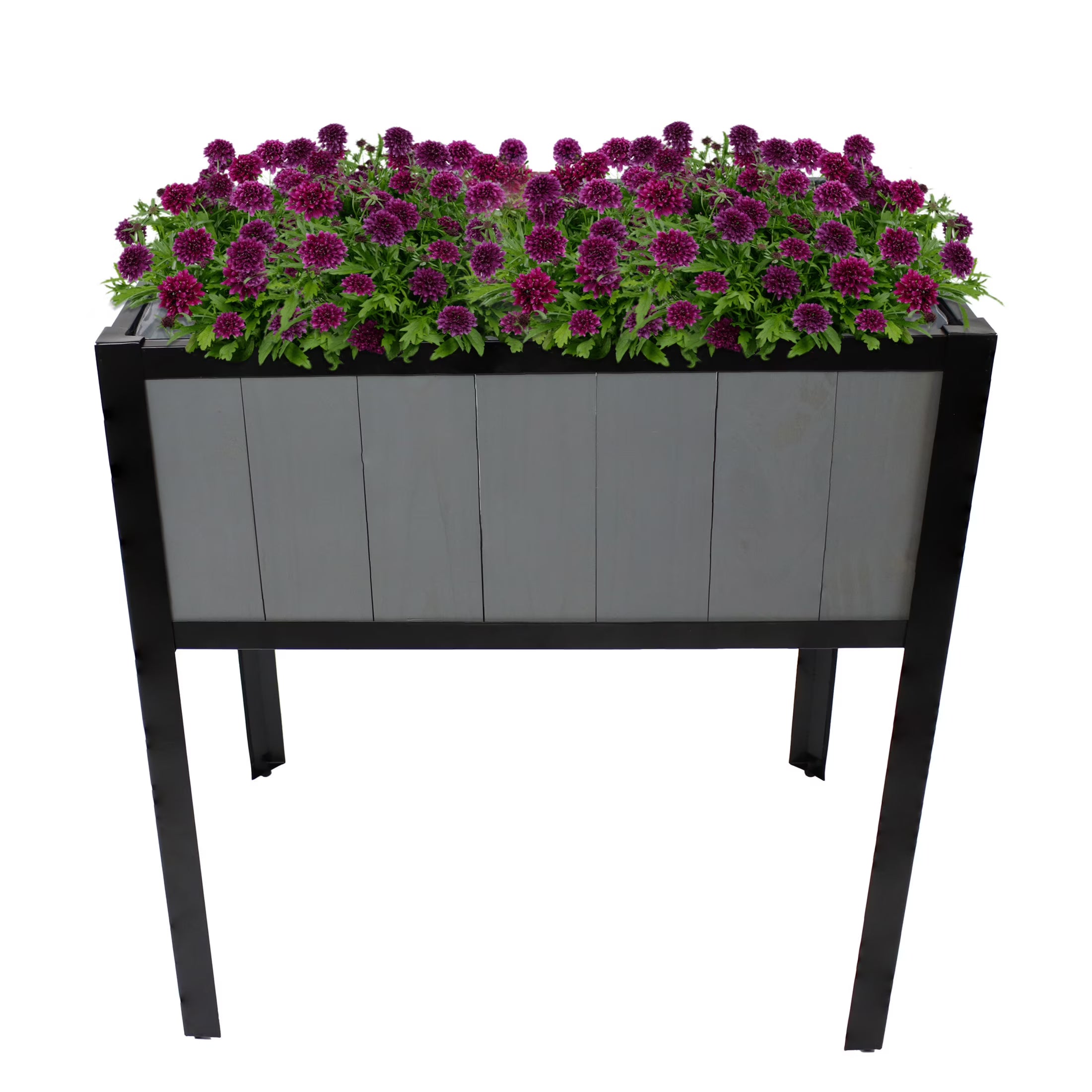 Sunnydaze 29.25" x 20" x 30.75" Gray Acacia Wood Rectangular Raised Garden Bed with Legs