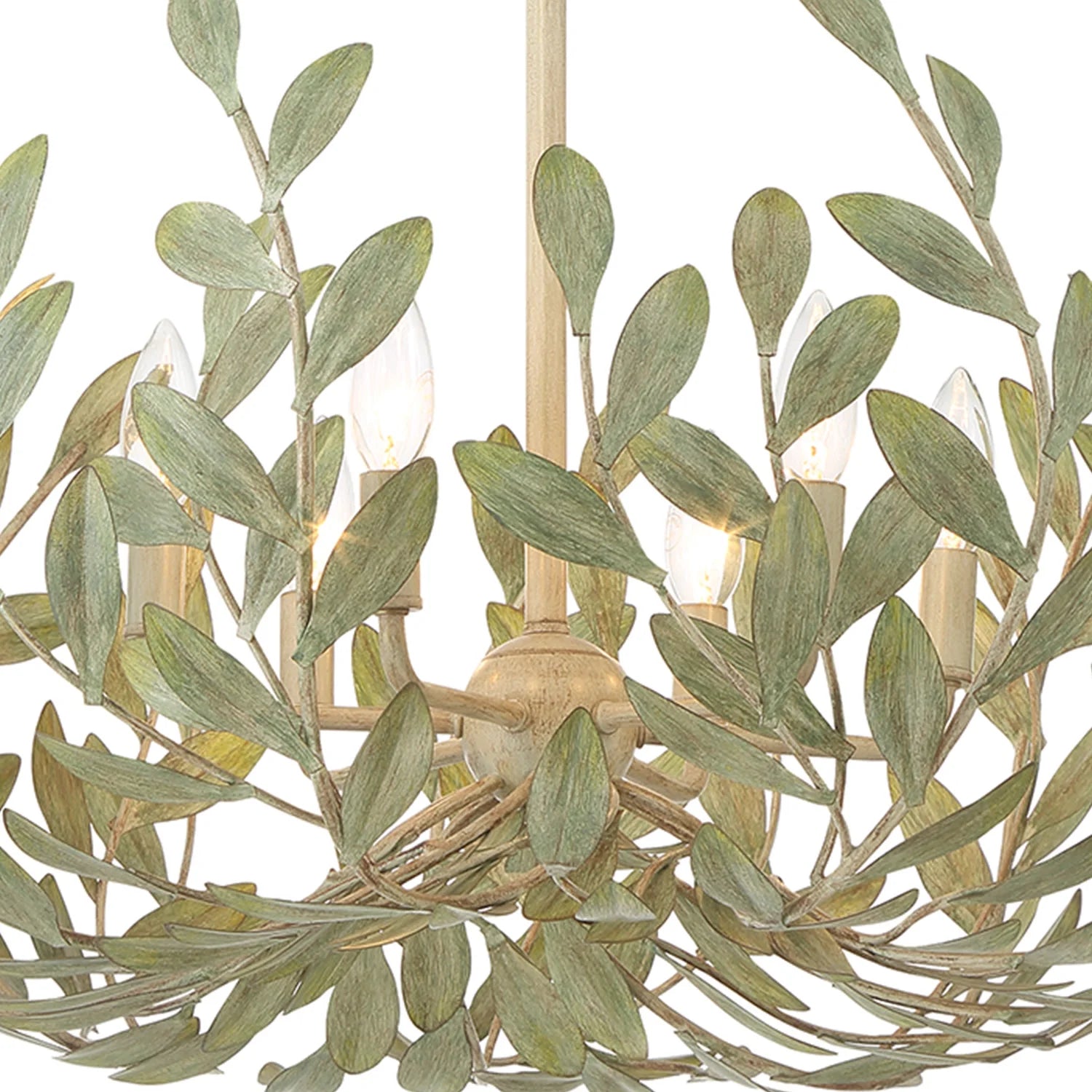 Crystorama Broche 6 Light Antique Gold Chandelier - 27"W x 19"H x 27"D