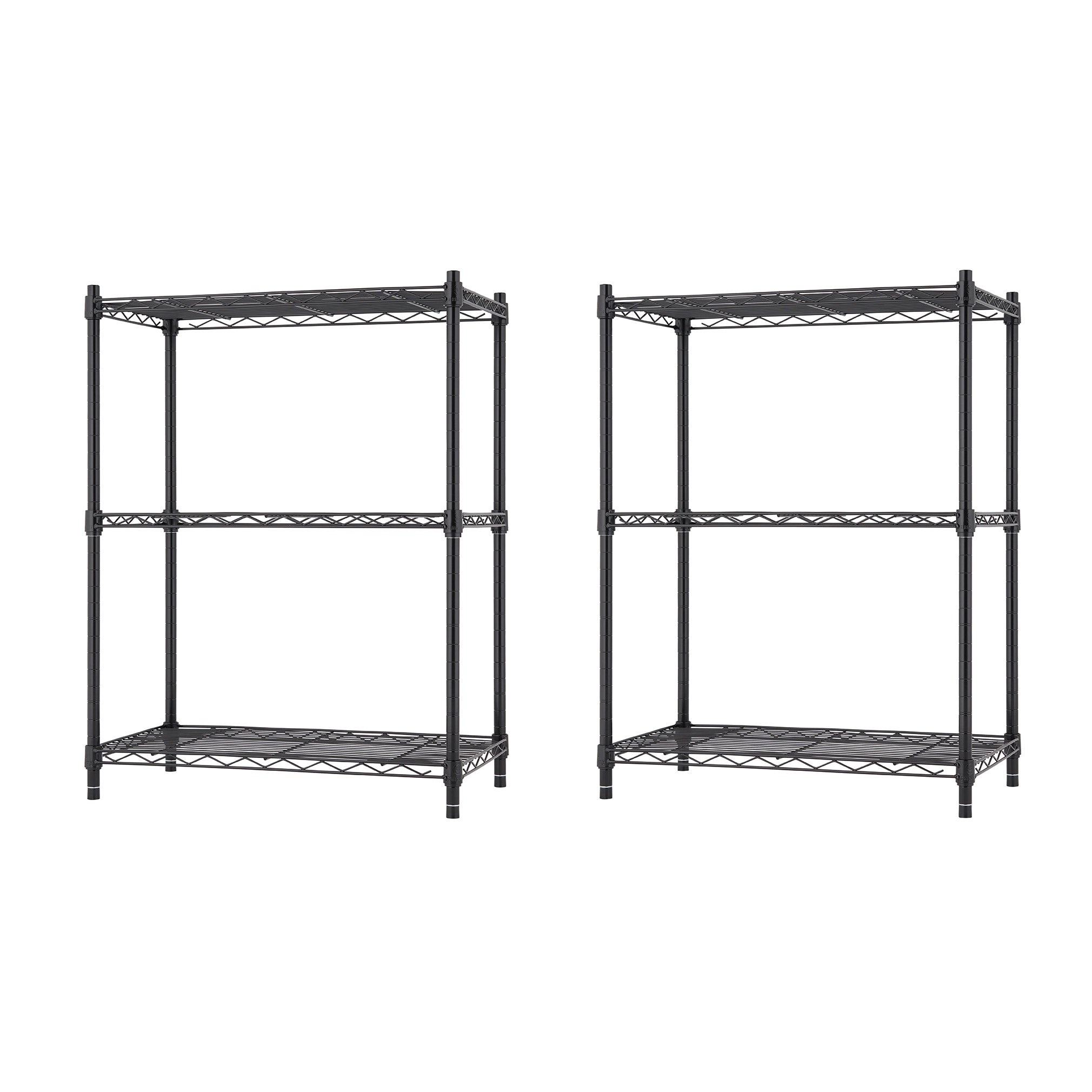 TRINITY 3-tier Modular Wire Shelving Rack 23' x 13' x 30', NSF, 2-pack
