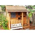 Little Squirt 6x6 ft Wooden Playhouse for Kids, Western Red Cedar Outdoor Playhouse with Screened Windows, Dutch Door & Floor Included