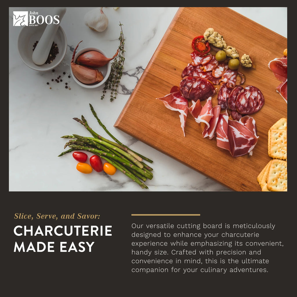 John Boos R-Board Reversible Wood Cutting Board, 18" x 12" x 1 1/2", Cherry