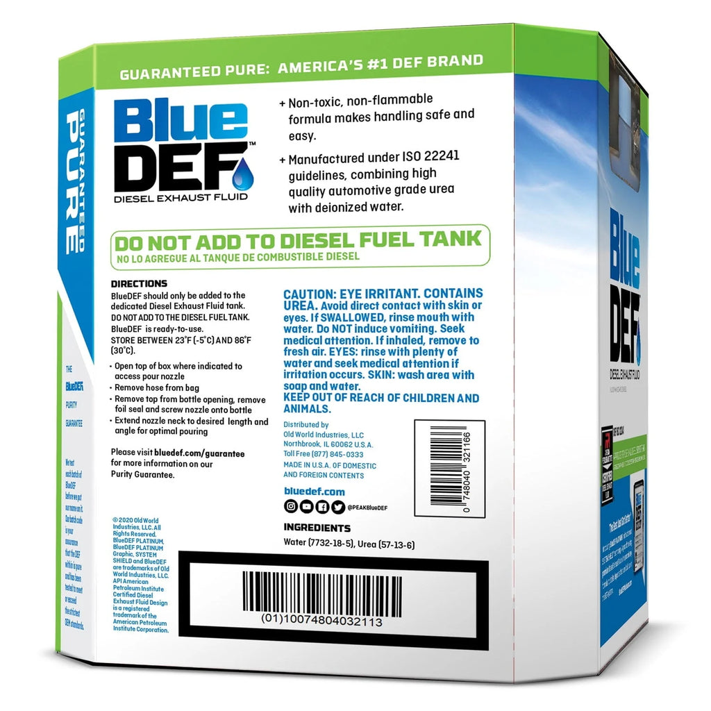 BlueDEF 48 x 40 x 44.75 inches Diesel Exhaust Fluid 2.5 gal Jug (6 Pack)
