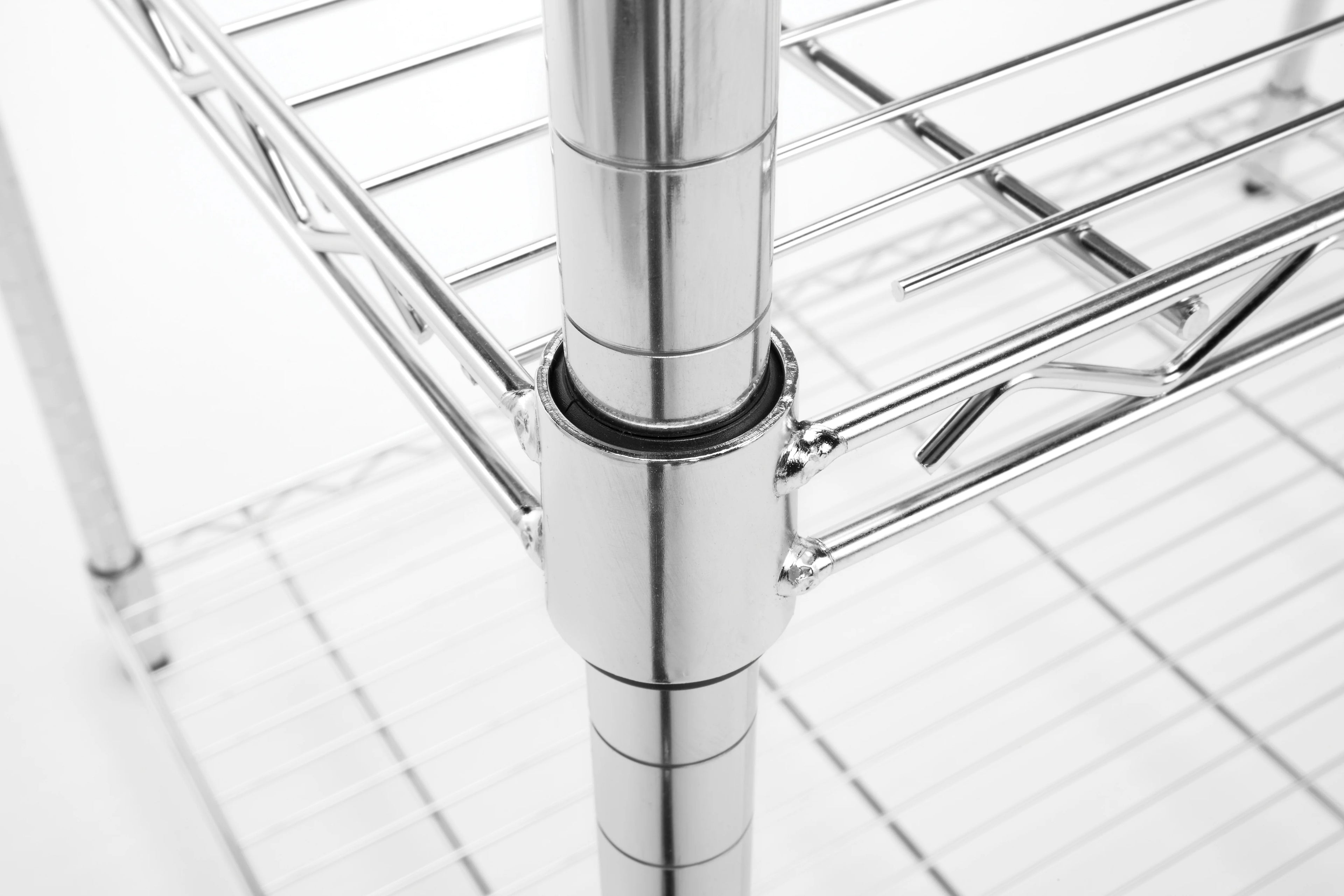 OFM Adjustable 24"W x 48"D x 72"H 4-Shelf Freestanding Shelves, Silver