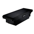 Aluminum Low Profile Saddle Truck Tool Box with Lock, Weather Seal & Sliding Tray for Toyota Tacoma