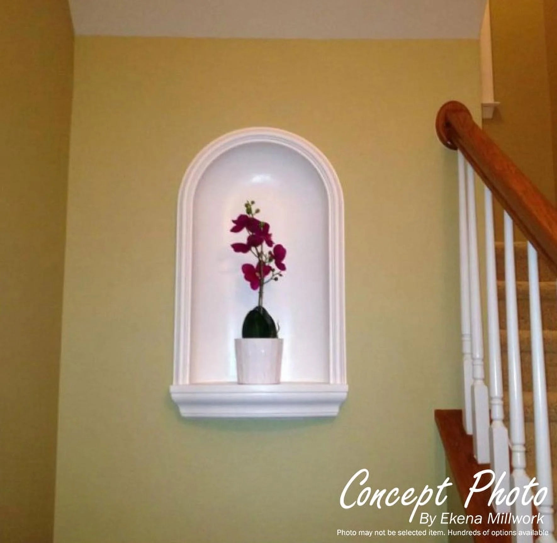 Ekena Millwork 16 5/8"W x 27 1/2"H x 7 3/8"D Traditional Wall Niche (RO: 12 1/2"W x 23 1/2"H x 3 7/8"D)